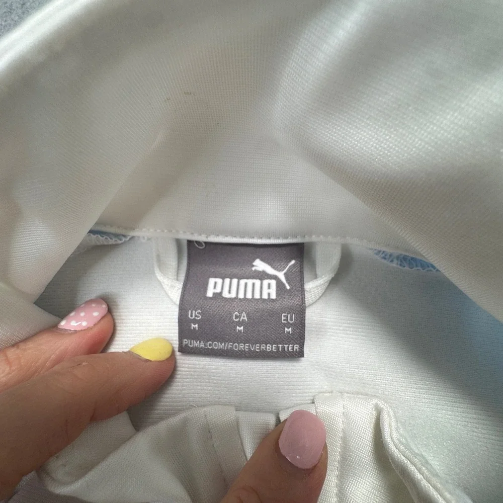 Puma Manchester City Stadium Jacket Team White Zip Up Track Medium 75803308 MCFC - Picture 8 of 8